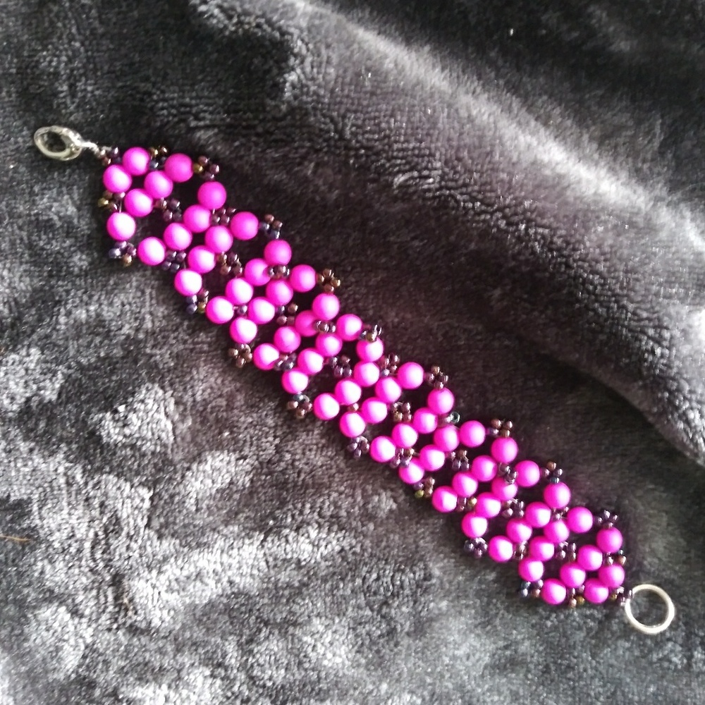 Fuchsia colored bracelet